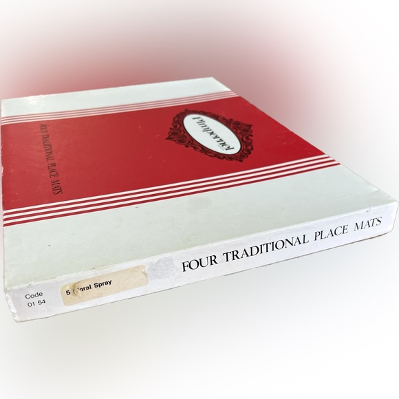 Vtg PIMPERNEL “5 Floral Spray” Set of 4 Traditional Cork-Backed Place Mats. - Picture 10 of 11